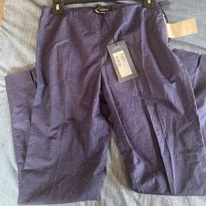 NWT Piazza Sempione Women's Navy Blue Elastic Waist Dress Pants Size 40